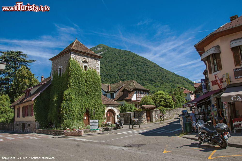 Immagine Una strada nel villaggio di Menthon-Saint-Bernard, nei pressi del lago di Annecy, regione Auvergne-Rodano Alpi - © Celli07 / Shutterstock.com