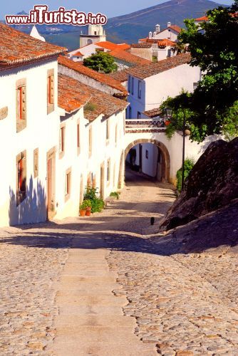 Immagine Una stretta stradina con tipiche case nel borgo medievale di Marvao, Portogallo - © InnaFelker / Shutterstock.com