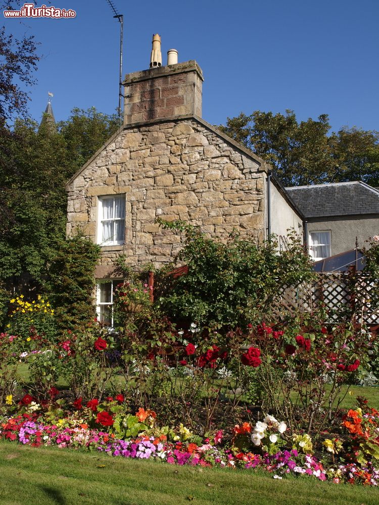 Immagine Una tipica casa scozzese a Dornoch, Scozia.