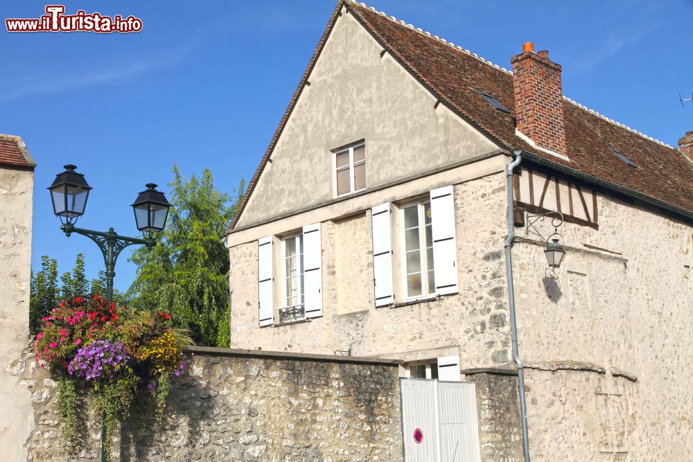 Immagine Una tradizionale casa in pietra e calce nella città medievale di Provins, Francia. Siamo nel cuore dell'Ile de France, in un territorio pianeggiante e dalla natura florida.