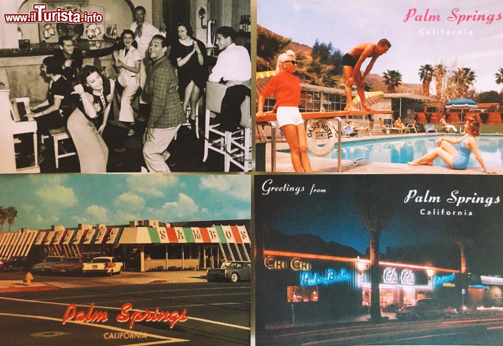 Immagine Una vecchia cartolina di Palm Springs, California.