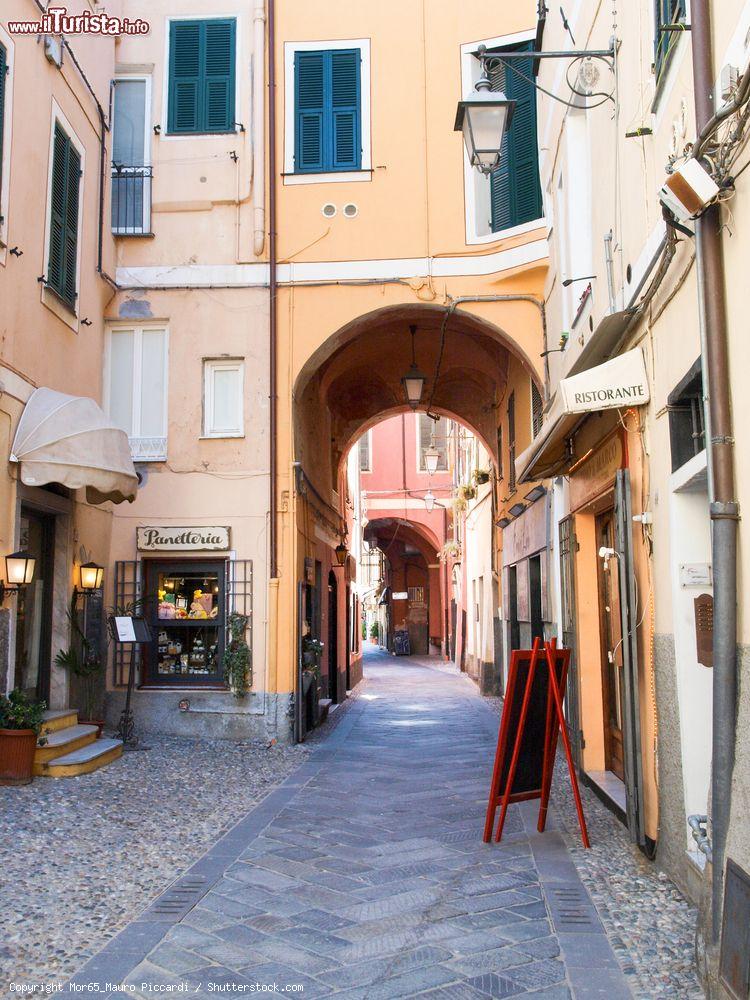 Immagine Uno dei tipici carruggi stretti del centro storico di Laigueglia, Liguria - © Mor65_Mauro Piccardi / Shutterstock.com