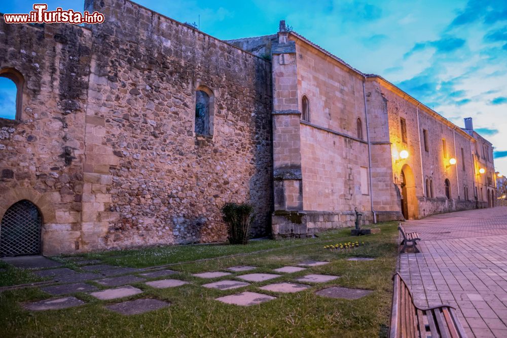 Immagine Uno scorcio by night di Nicolas Rabal Street nella cittadina di Soria, Spagna.