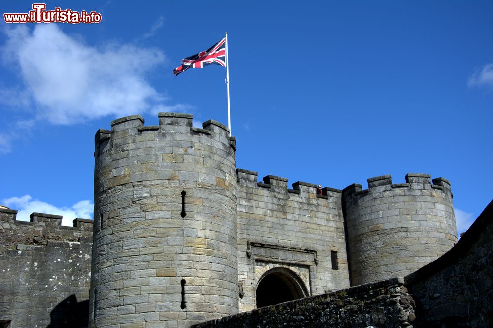 Immagine Uno scorcio del castello di Stirling in Scozia, Regno Unito. E' uno dei più grandi e imponenti manieri della Scozia e dell'Europa occidentale sia dal punto di vista storico che architettonico.