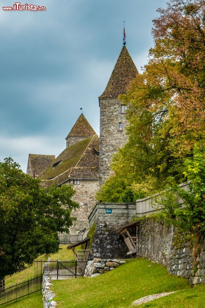 Immagine Uno scorcio del castello medievale di Rapperswil sulle sponde del lago di Zurigo, Svizzera. Questa antica fortezza sorge sulla collina che sovrasta il villaggio.