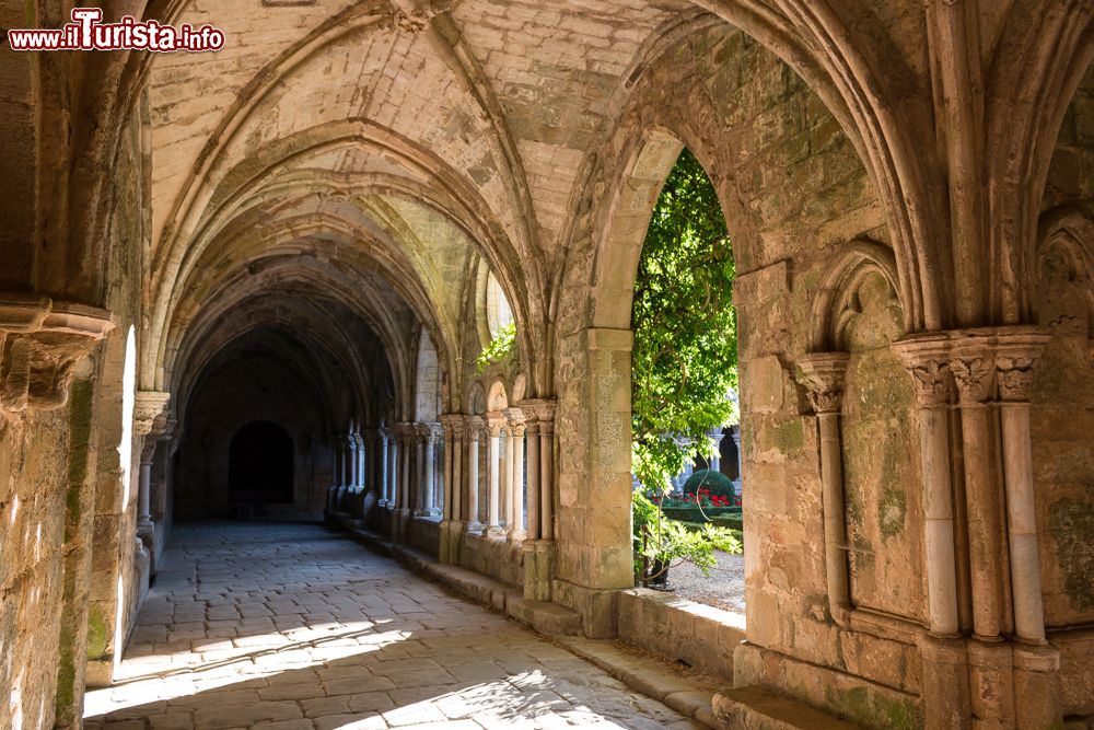 Immagine Uno scorcio dell'ex abbazia cistercense di Fontfroide a Narbonne, Francia. Miracolosamente preservata, ospita ancora oggi la sua chiesa abbaziale, il chiostro, la sala capitolare del XII° secolo e l'edificio dei conversi.