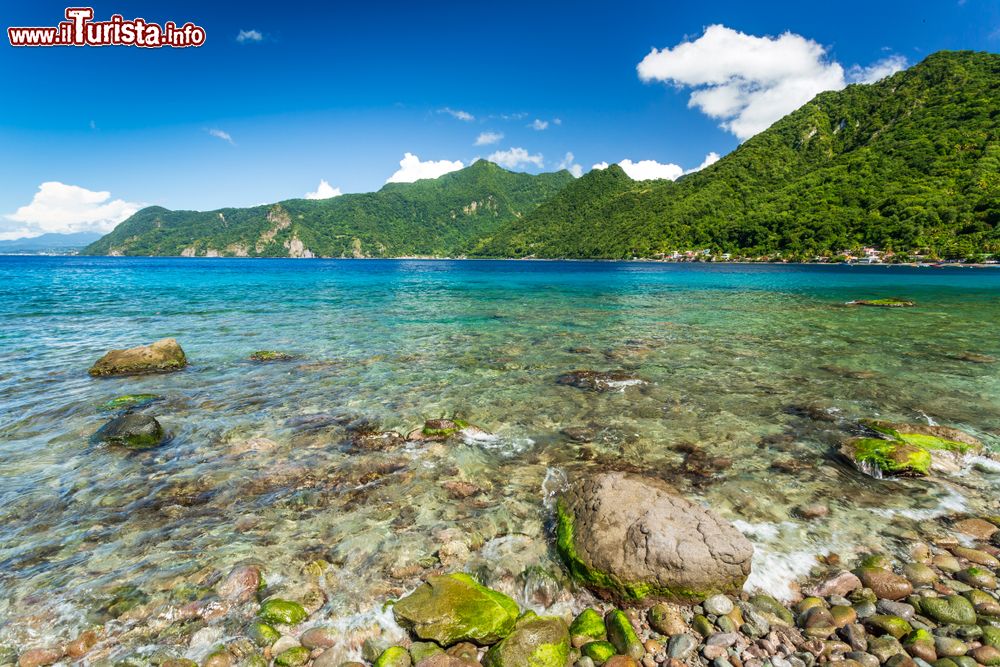 Immagine Uno spettacolare scorcio di Soufriere Bay, isola di Dominica. Questo tratto di litorale si apre sul Mar dei Caraibi, uno dei più grandi della terra con i suoi 2 milioni 750 mila km quadrati di superficie.