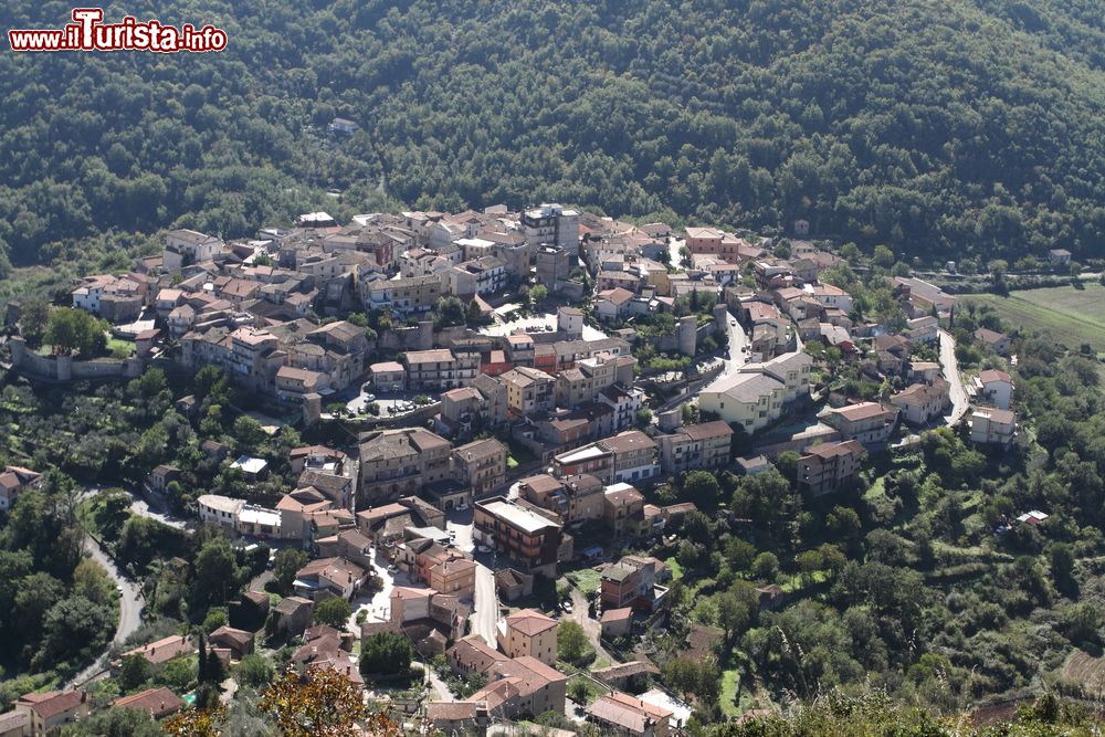 Immagine Veduta aerea del centro di Pastena, borgo della Ciociaria nel Lazio
