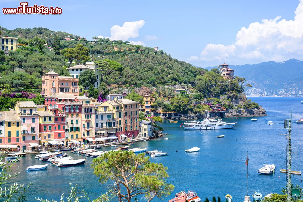 Immagine Veduta aerea di Portofino nel Golfo del Tigullio, Genova, Liguria.