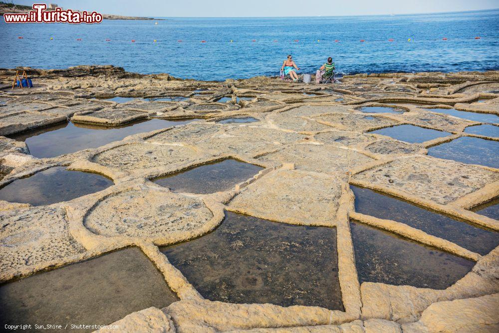 Immagine Veduta dall'alto di Zonqor Point Salt Pans a Marsascala, Malta - © Sun_Shine / Shutterstock.com