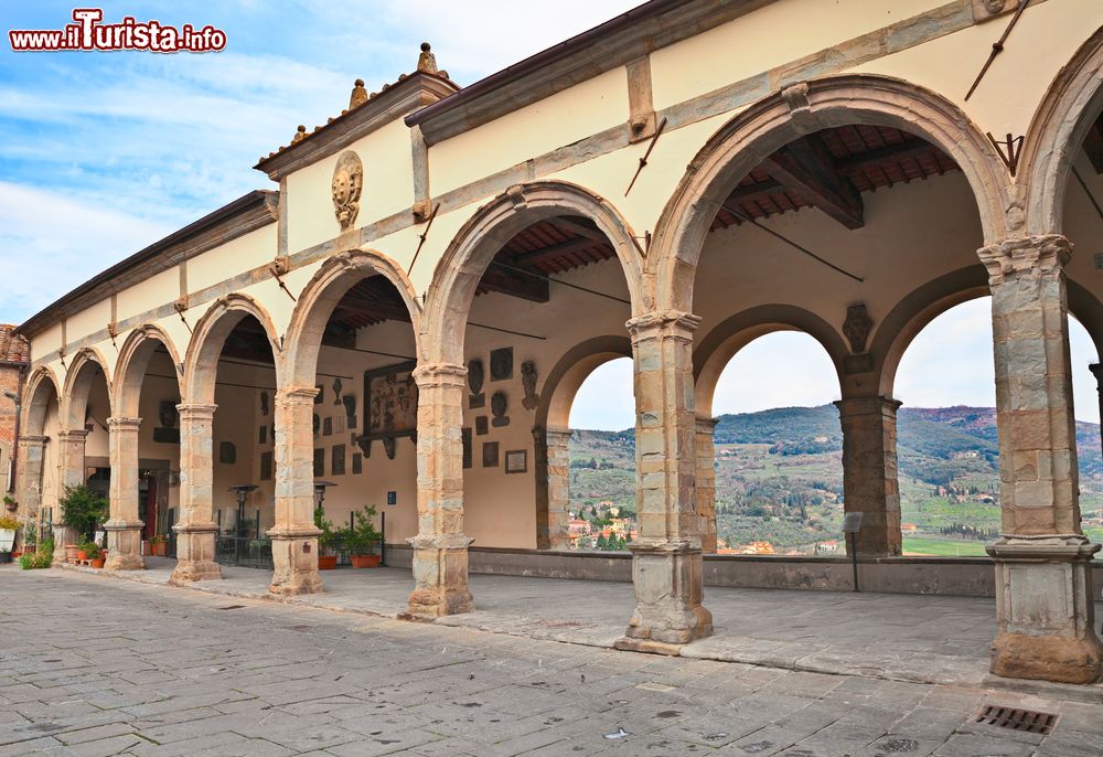 Immagine Veduta delle Logge del Vasari a Castiglion Fiorentino, Arezzo. Si affacciano sulla valle di Chio e sulla Collegiata.