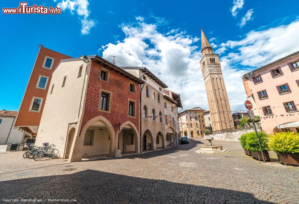 Immagine Veduta di Palazzo Ricchieri nel centro di Pordenone, Friuli Venezia Giulia. Dal 1970 ospita il Museo Civico d'Arte della città: fu il conte Lucio Ernesto Ricchieri a lasciarlo in dono alla cittadina per fini culturali - © Rsphotograph / Shutterstock.com