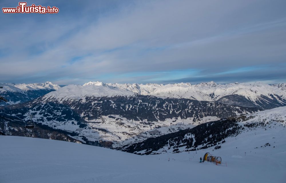 Immagine Veduta invernale dei monti a Pitztal Hoch Zeiger, Alpi austriache.