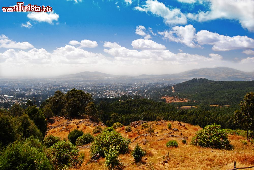 Immagine Veduta panoramica di Addis Abeba dalle alture limitrofe, Etiopia.