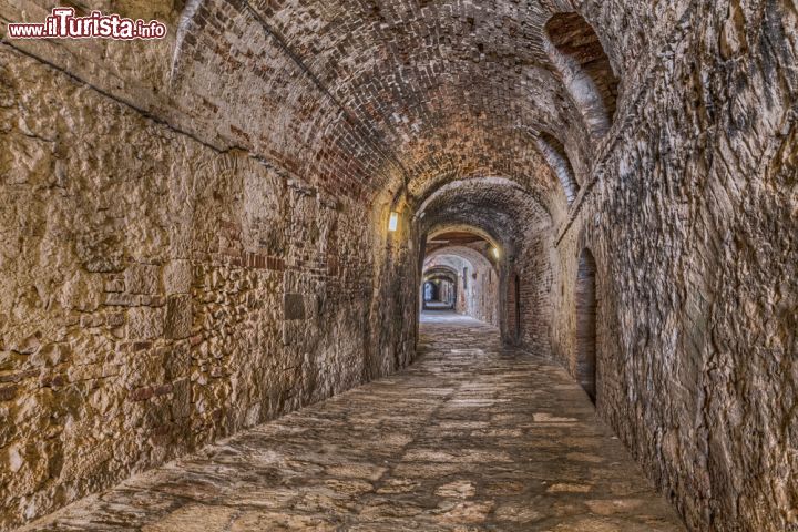 Immagine Via delle Volte nel centro storico di Colle di Val d'Elsa, Toscana. Questo strada coperta lunga 100 metri è uno dei luoghi più caratteristici della struttura urbana della città senese - © 194385176 / Shutterstock.com