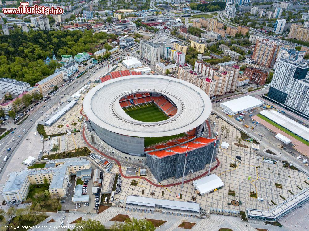 Immagine Vista aerea dello stadio di Ekaterinburg una delle arene protagoniste dei Mondiali di Calcio 2018 in Russia - © Maykova Galina / Shutterstock.com