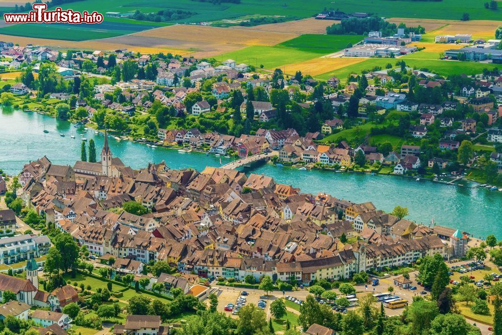 Immagine Vista aerea di Stein am Rhein sul fiume Reno in Svizzera