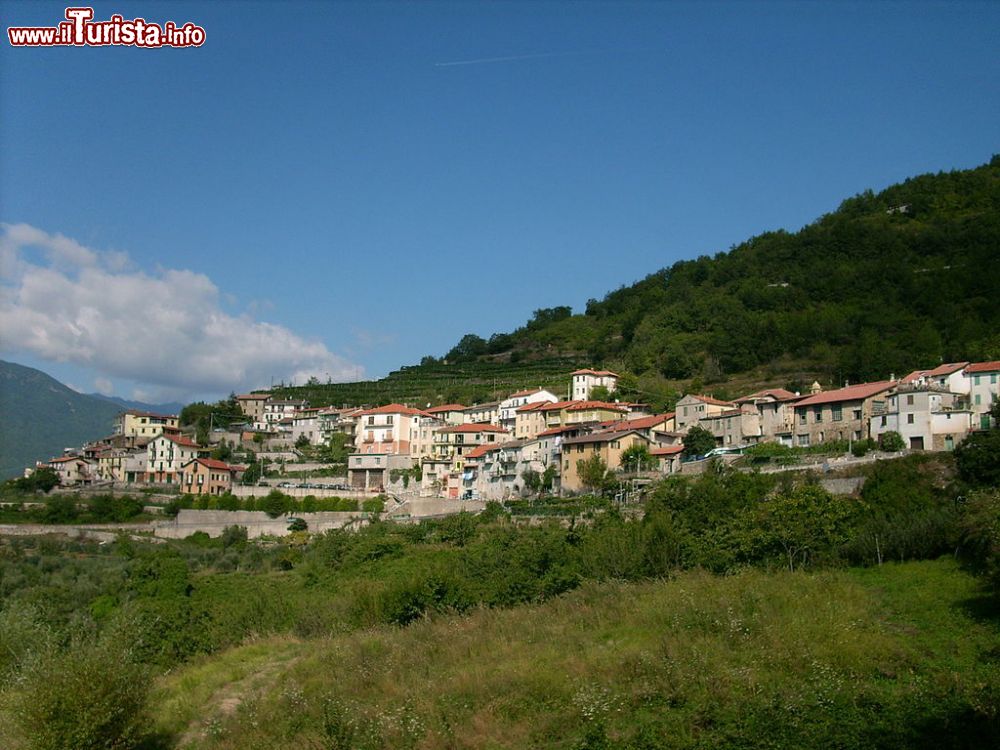 Immagine Vista panoramica del villaggio di Pornassio in Liguria, provincia di Imperia - © Davide Papalini, CC BY 2.5, Wikipedia