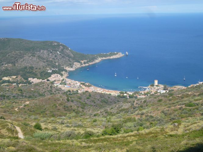 Immagine Vista panoramica di Giglio Campese visto da Giglio Castello
