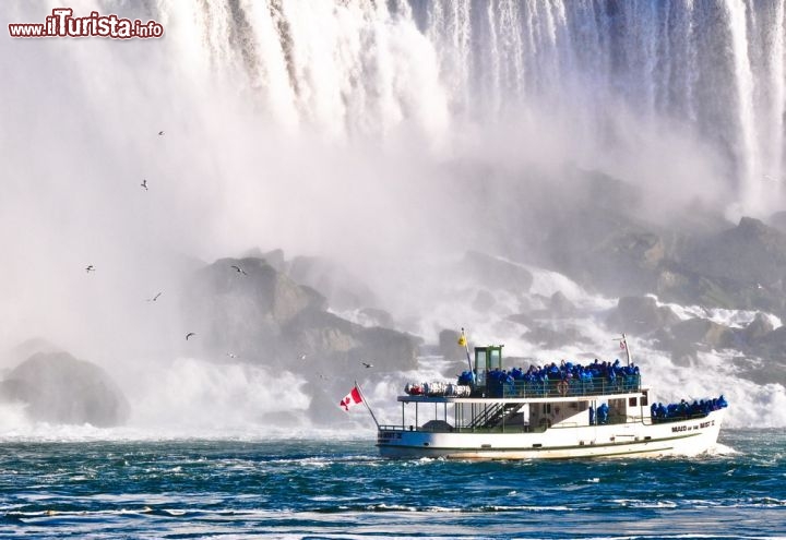 Immagine Tour in barca sotto le Niagara Falls: è il famoso Maid of the Mist Boat Tour, che parte dal molo sul versante americano per spingersi fin sotto le cascate sul lato opposto, in Canada - Foto © SurangaSL / Shutterstock.com