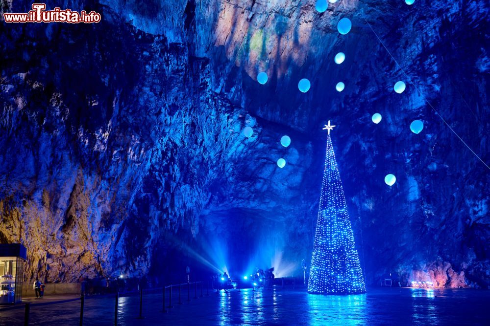 Immagine Albero di Natale dentro alle grotte di Postumia (Postojna), Slovenia
