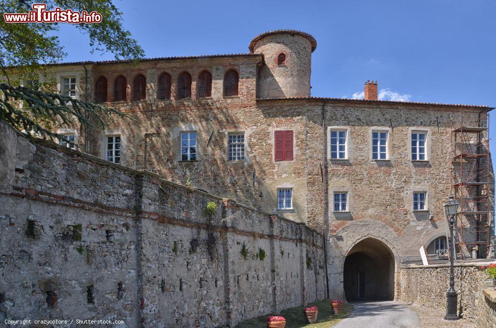 Immagine Il castello di Incisa Camerana a Sale San Giovanni (Cuneo), Piemonte, Langhe. Edificato attorno all'XI°-XII° secolo, questo maniero sorge su un poggio difeso su tre lati da dirupi - © crazycolors / Shutterstock.com
