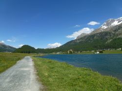 Passeggiata lungo lago a Silvaplana