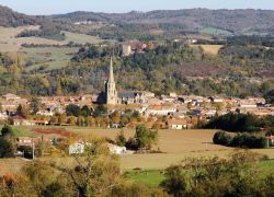 Il borgo antico di Mirepoix fotografato in Autunno. Ci troviamo nei Midi Pyrenees, piùesattamente nel dipartimento dell'Ariege, nel sud della Francia - © ip.pomies@wanadoo.fr ...