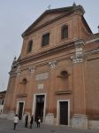 Facciata della Cattedrale di San Cassiano a Comacchio, Emilia-Romagna.