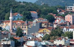 Panorama del Centro storico di Plovdiv in Bulgaria