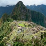 Vista dall'alto della città di Machu ...