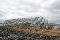 Essicatoi stoccafissi merluzzi Henningsvaer Lofoten