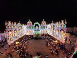 Festa di Santa Vittoria a Spongano, provincia di Lecce (Puglia), by night.
