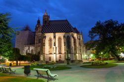 Fotografia notturna della bella Cattedrale di Santa Elisabetta, in centro a Kosice - © Filip Fuxa / Shutterstock.com