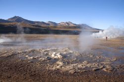 I Geysers Del Tatio, si trovano sulle Ande in Cile, a nord-est di San Pedro de Atacama ad olttre 4.000 metri di altitudine - © Yoann Combronde  / Shutterstock.com