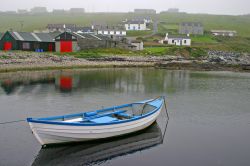 Giornata uggiosa alle isole Shetland vicino a ...