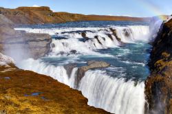 Gullfoss la grande cascata dell'Islanda. ...