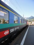 In treno a Brunnen, in Svizzera, nel cantone di Schwyz