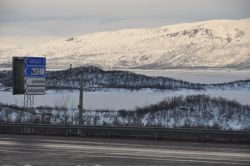 Ingresso di Abisko lungo la strada  E10 in Svezia