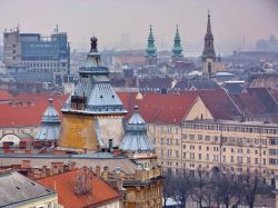 Panorama del centro storico di Budapest, Ungheria ...
