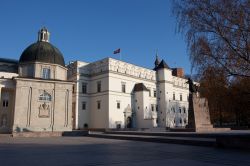 Nella Piazza della Cattedrale, in centro a Vilnius, ...