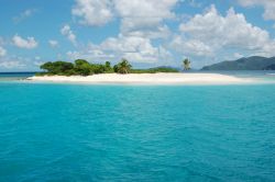 Sandy Spit, un piccolo isolotto da favola nei pressi dell'isola di Jost Van Dyke, alle Isole Vergini Britanniche - © Joel Blit / Shutterstock.com