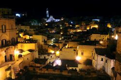 il Sasso Barisano di Matera, foto notturna