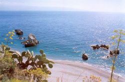 La Spiaggia a nord di Ali Terme in Sicilia