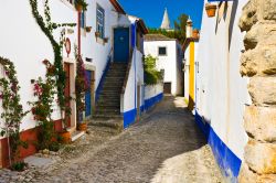 Strada del borgo di Obidos, Portogallo - Capire perchè la regina Isabella nel 1128 si innamorò di questa splendida località del Portogallo è piuttosto semplice: immersa ...