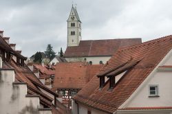 Tetti del centro storico di Meersburg in Germania