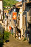 Le abitazioni tradizionali di Cordes-sur-Ciel, Occitanie, Francia.
