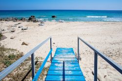 Accesso alla spiaggia di Orri a Tortoli, costa est della Sardegna