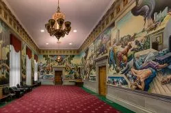 Affreschi di Thomas Hart Benton nella House Lounge del Campidiglio, Jefferson City, Missouri - © Nagel Photography / Shutterstock.com