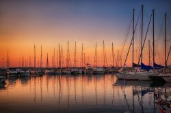 Alba sulla marina di Giulianova in Abruzzo